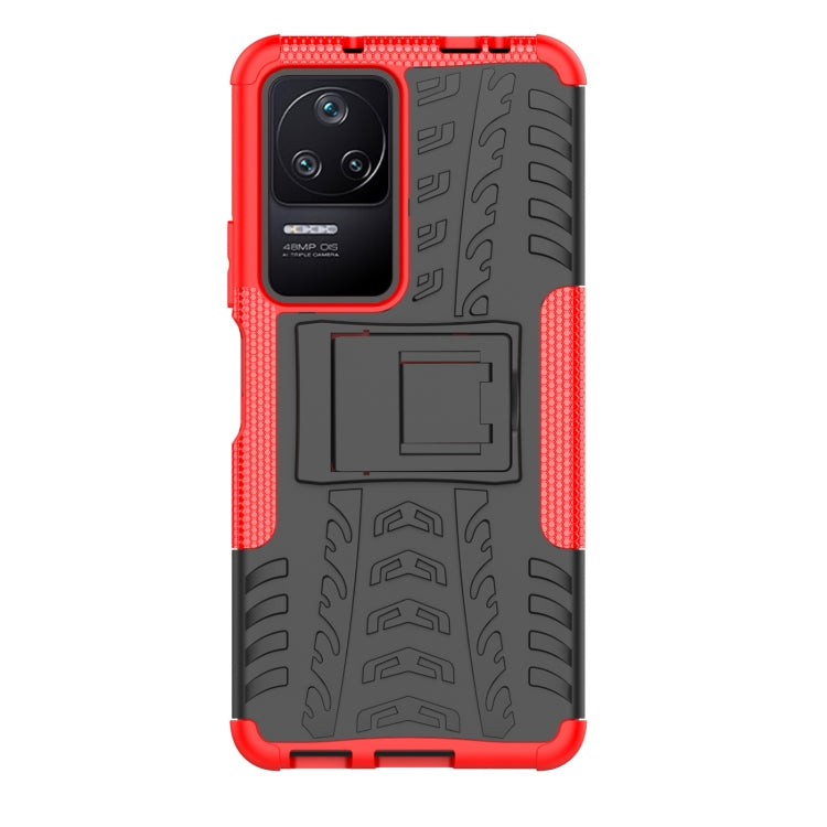 For Xiaomi Redmi K40S Tire Texture TPU + PC Phone Case with Holder