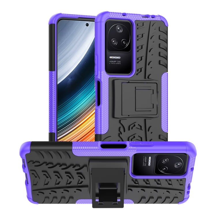 For Xiaomi Redmi K40S Tire Texture TPU + PC Phone Case with Holder