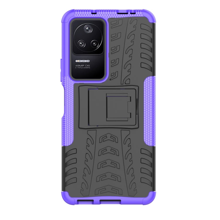 For Xiaomi Redmi K40S Tire Texture TPU + PC Phone Case with Holder