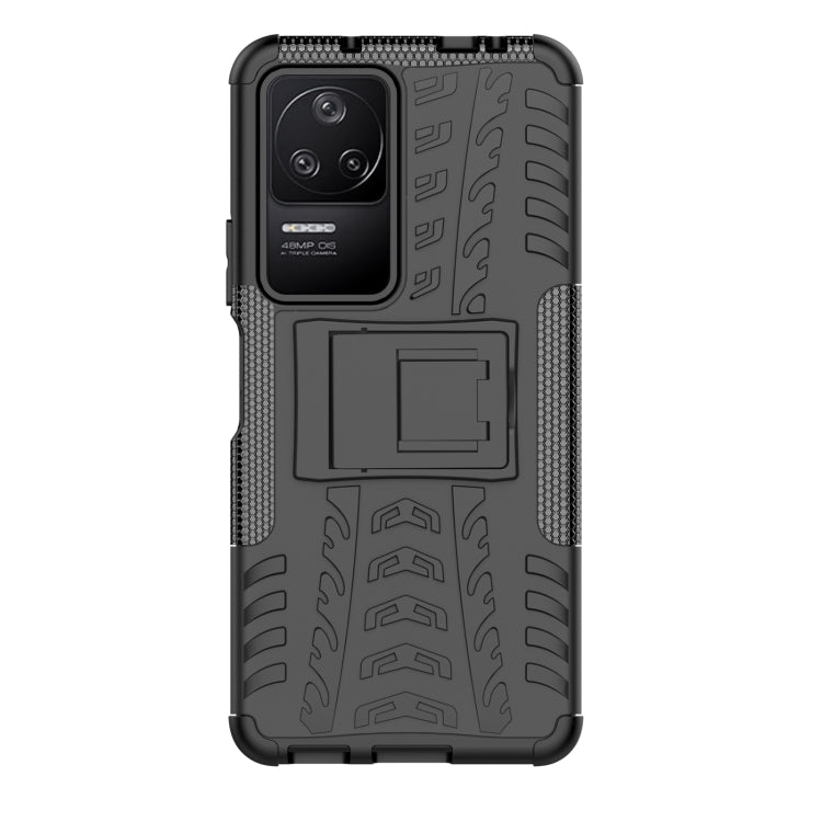 For Xiaomi Redmi K40S Tire Texture TPU + PC Phone Case with Holder