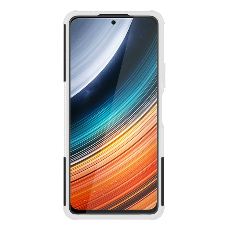 For Xiaomi Redmi K40S Tire Texture TPU + PC Phone Case with Holder