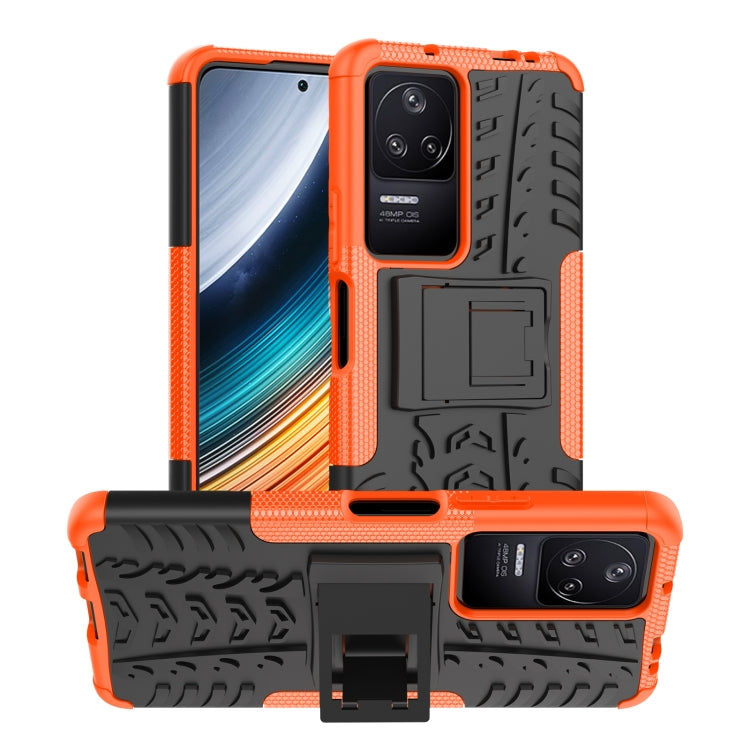 For Xiaomi Redmi K40S Tire Texture TPU + PC Phone Case with Holder
