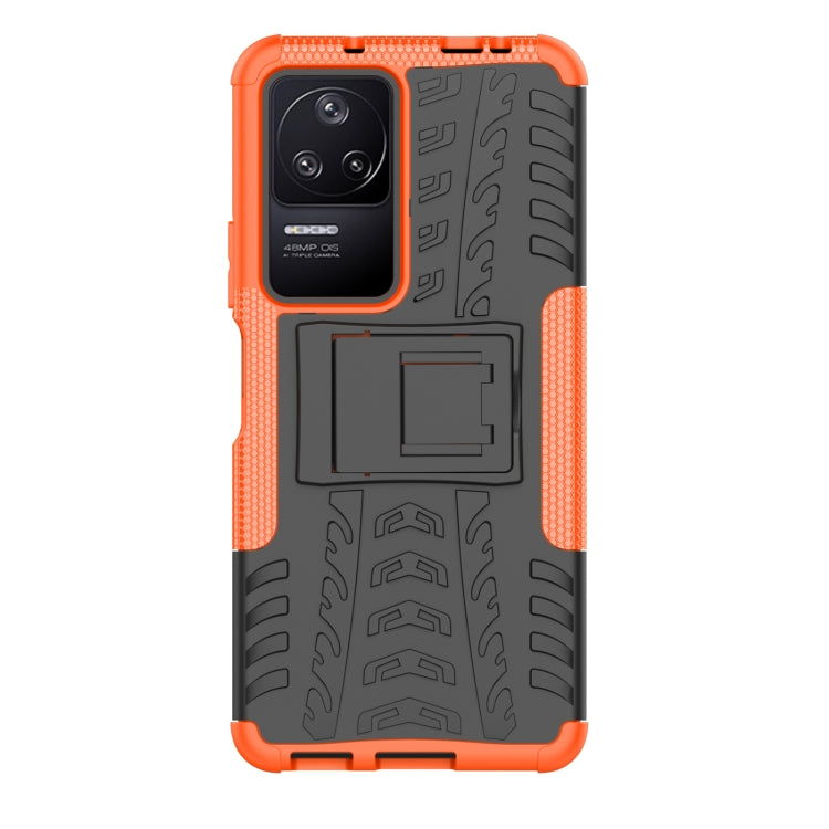 For Xiaomi Redmi K40S Tire Texture TPU + PC Phone Case with Holder