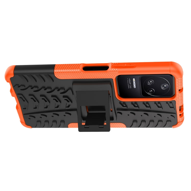 For Xiaomi Redmi K40S Tire Texture TPU + PC Phone Case with Holder