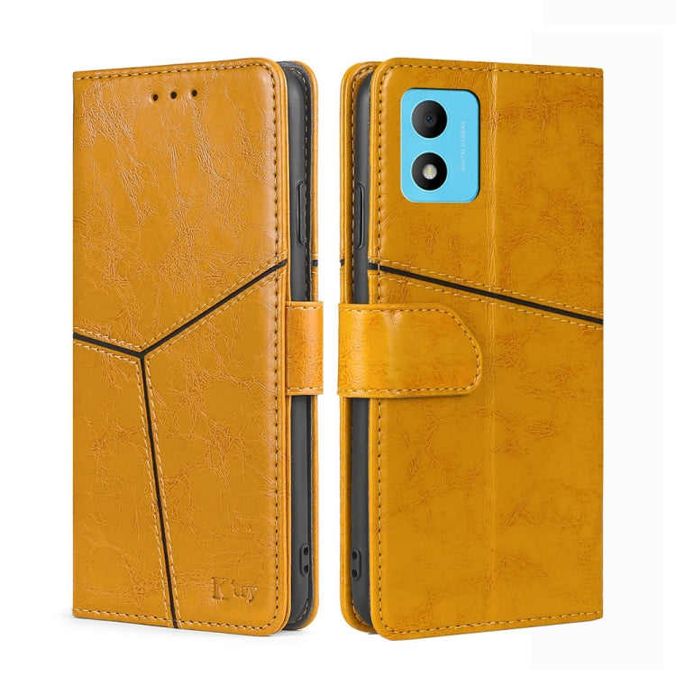 For TCL 305i Geometric Stitching Leather Phone Case