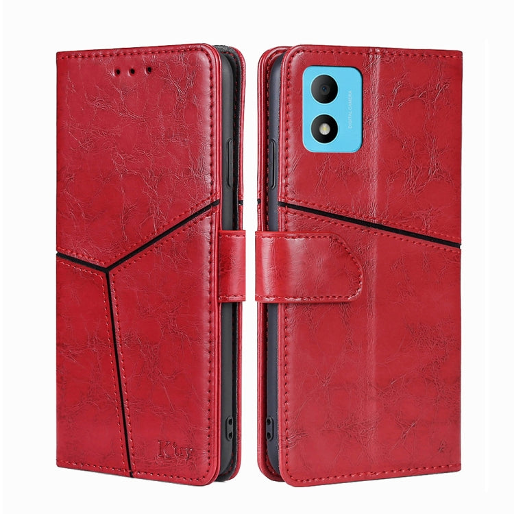 For TCL 305i Geometric Stitching Leather Phone Case