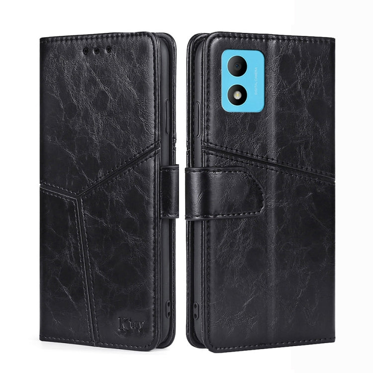 For TCL 305i Geometric Stitching Leather Phone Case