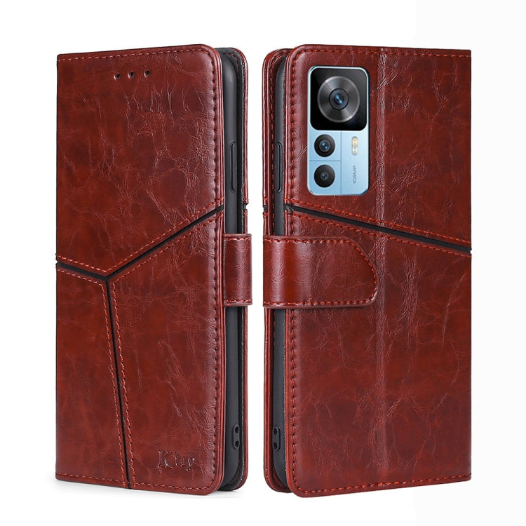 For Xiaomi Redmi K50 Ultra/Xiaomi 12T/Xiaomi 12T Pro Geometric Stitching Leather Phone Case