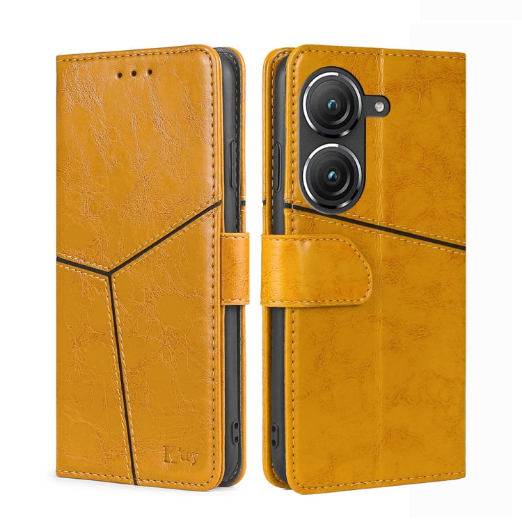 For Asus Zenfone 9 Geometric Stitching Leather Phone Case