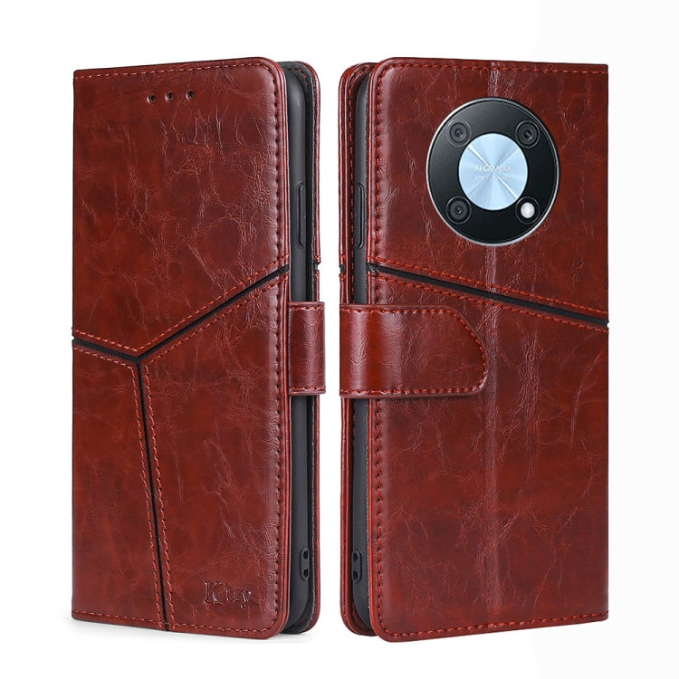 For Huawei nova Y90 4G Geometric Stitching Leather Phone Case