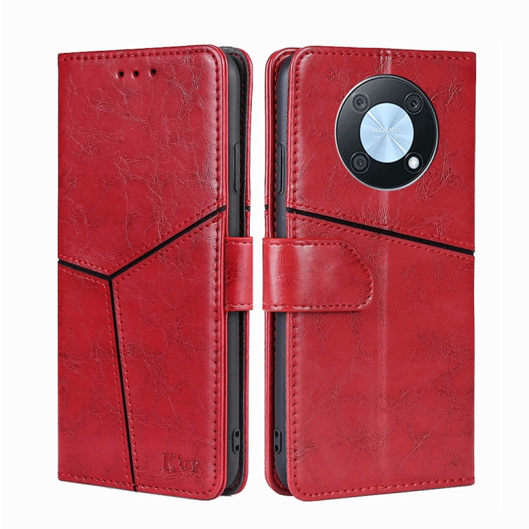 For Huawei nova Y90 4G Geometric Stitching Leather Phone Case