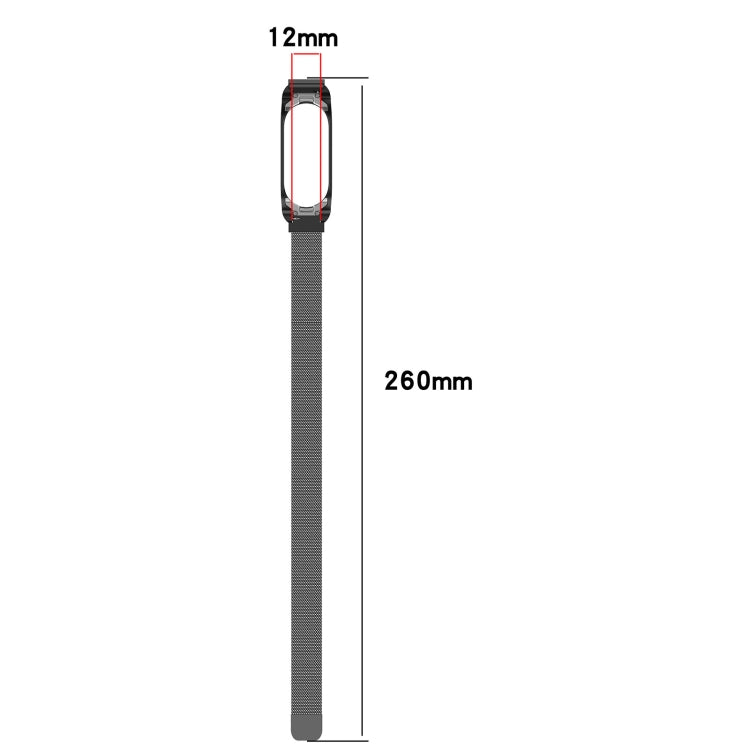 For Xiaomi Mi Band 7 / 7NFC Milan Metal Stainless Steel Watch Band