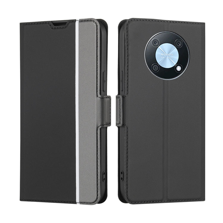 For Huawei nova Y90 4G Twill Texture Side Button Leather Phone Case