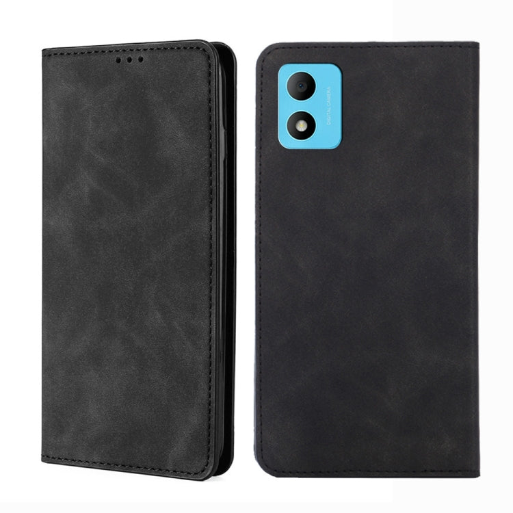 For TCL 305i Skin Feel Magnetic Horizontal Flip Leather Phone Case