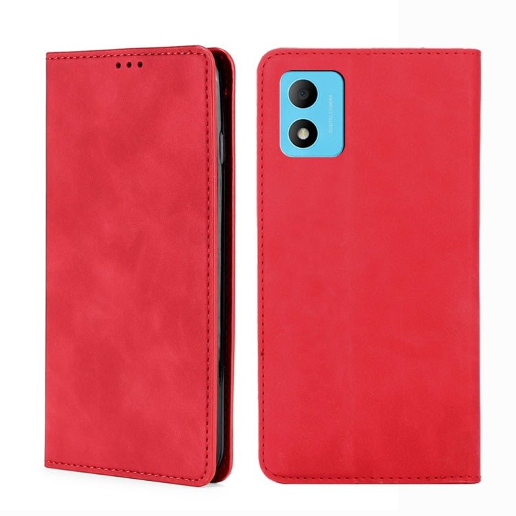 For TCL 305i Skin Feel Magnetic Horizontal Flip Leather Phone Case