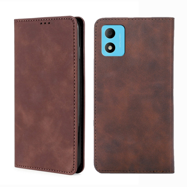 For TCL 305i Skin Feel Magnetic Horizontal Flip Leather Phone Case