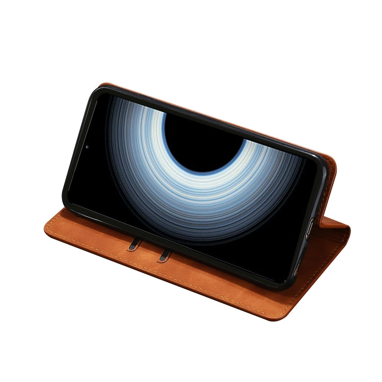 For Asus Zenfone 9 Skin Feel Magnetic Horizontal Flip Leather Phone Case