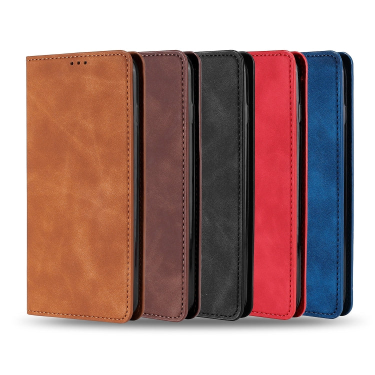 For Asus Zenfone 9 Skin Feel Magnetic Horizontal Flip Leather Phone Case