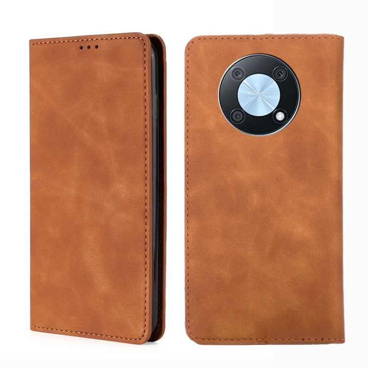 For Huawei nova Y90 4G Skin Feel Magnetic Horizontal Flip Leather Phone Case