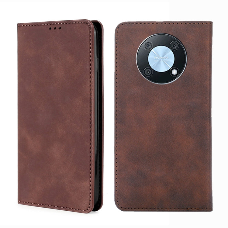 For Huawei nova Y90 4G Skin Feel Magnetic Horizontal Flip Leather Phone Case