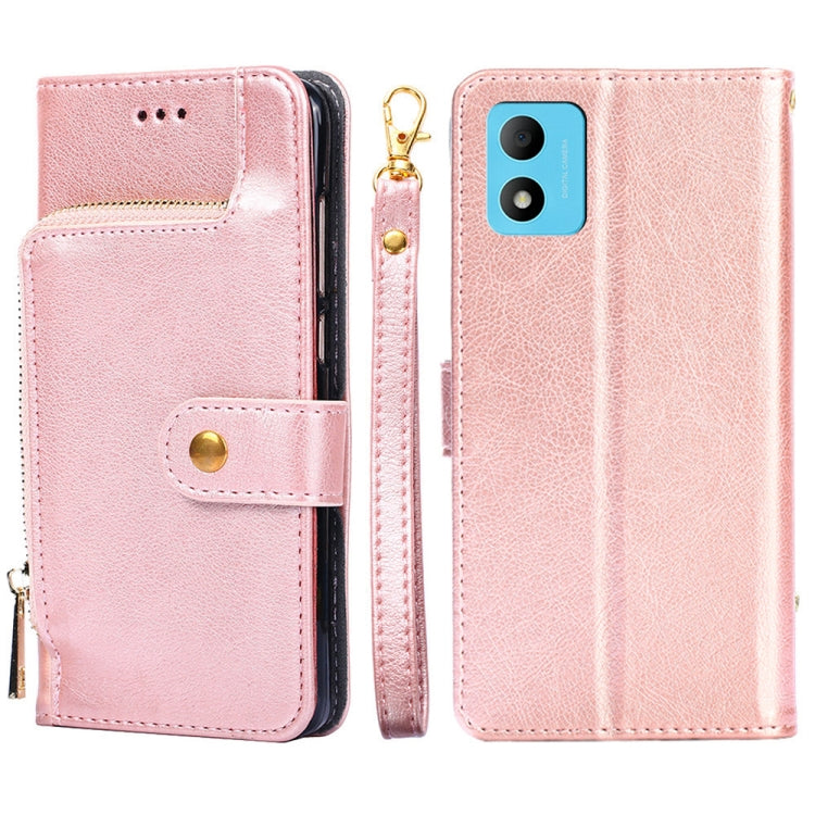 For TCL 305i Zipper Bag Leather Phone Case