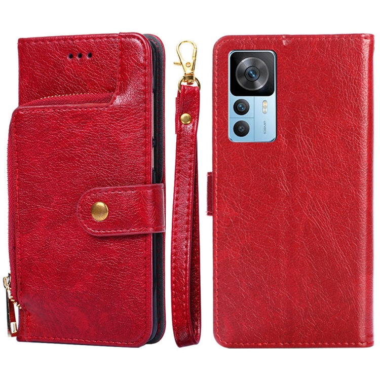 For Xiaomi Redmi K50 Ultra/Xiaomi 12T/Xiaomi 12T Pro Zipper Bag Leather Phone Case