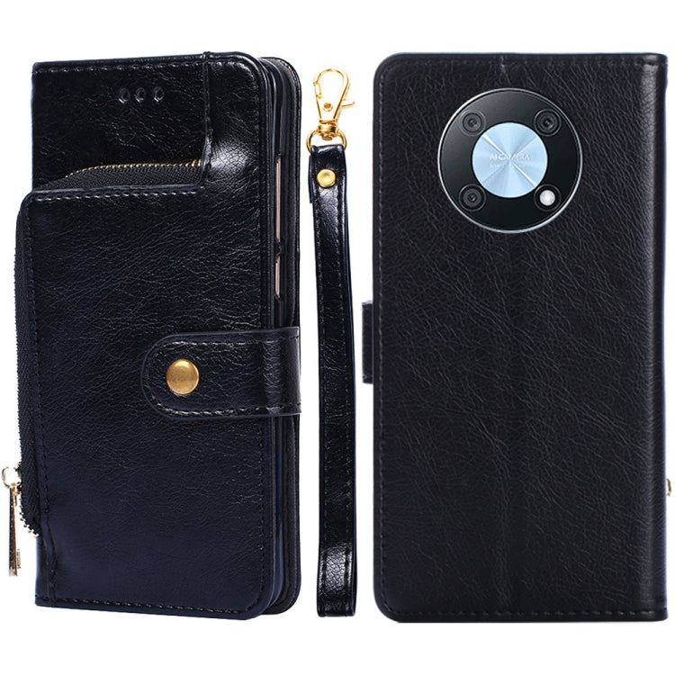 For Huawei nova Y90 4G Zipper Bag Leather Phone Case