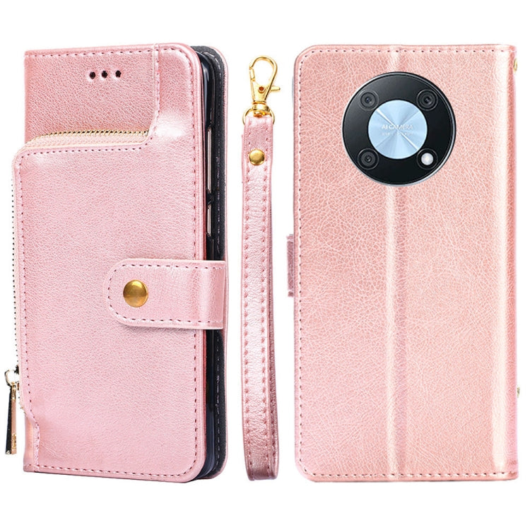 For Huawei nova Y90 4G Zipper Bag Leather Phone Case