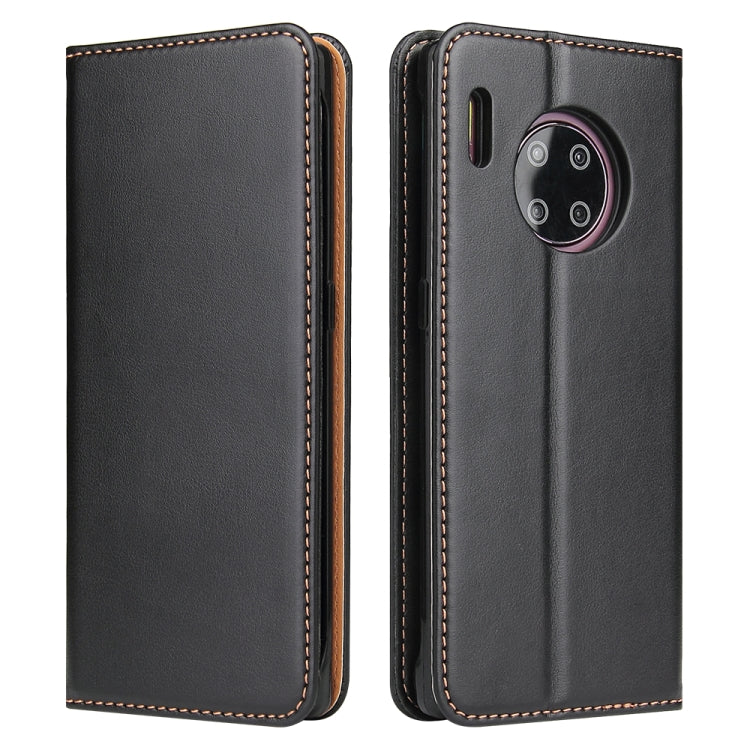 For Huawei Mate 30 Pro Fierre Shann PU Genuine Leather Texture Horizontal Flip Leather Case with Holder & Card Slots & Wallet