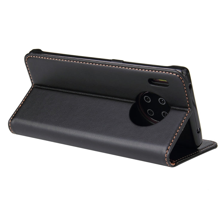 For Huawei Mate 30 Pro Fierre Shann PU Genuine Leather Texture Horizontal Flip Leather Case with Holder & Card Slots & Wallet