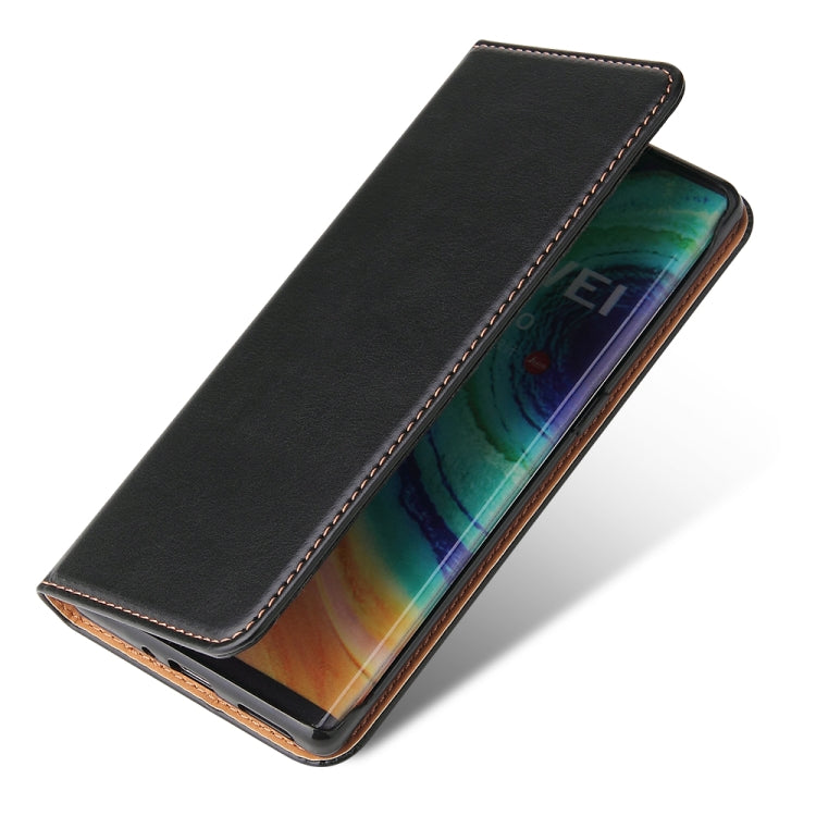 For Huawei Mate 30 Pro Fierre Shann PU Genuine Leather Texture Horizontal Flip Leather Case with Holder & Card Slots & Wallet