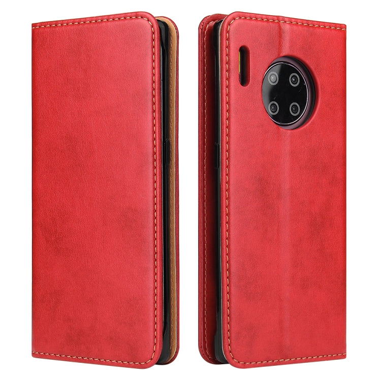 For Huawei Mate 30 Pro Fierre Shann PU Genuine Leather Texture Horizontal Flip Leather Case with Holder & Card Slots & Wallet