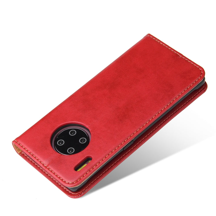 For Huawei Mate 30 Pro Fierre Shann PU Genuine Leather Texture Horizontal Flip Leather Case with Holder & Card Slots & Wallet
