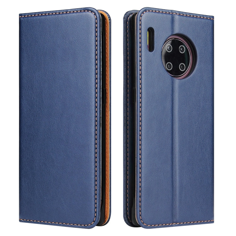 For Huawei Mate 30 Pro Fierre Shann PU Genuine Leather Texture Horizontal Flip Leather Case with Holder & Card Slots & Wallet