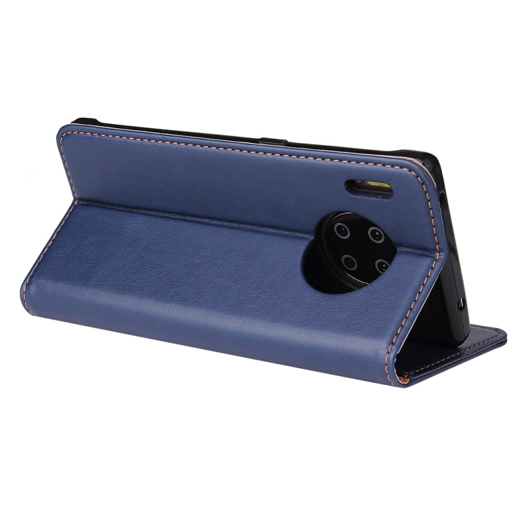 For Huawei Mate 30 Pro Fierre Shann PU Genuine Leather Texture Horizontal Flip Leather Case with Holder & Card Slots & Wallet