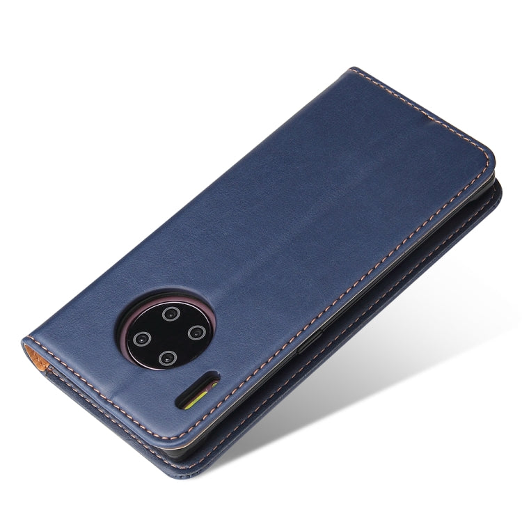 For Huawei Mate 30 Pro Fierre Shann PU Genuine Leather Texture Horizontal Flip Leather Case with Holder & Card Slots & Wallet
