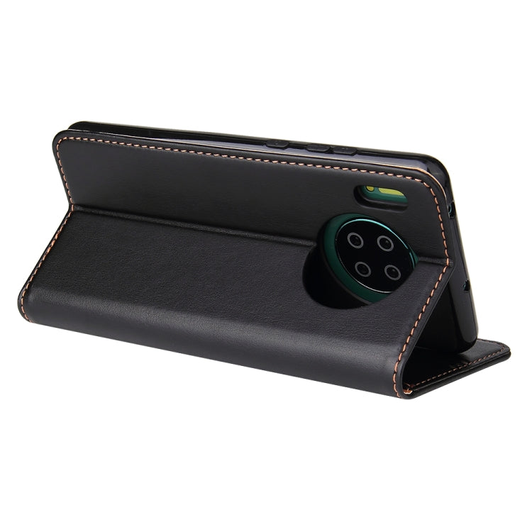 For Huawei Mate 30 Fierre Shann PU Genuine Leather Texture Horizontal Flip Leather Case with Holder & Card Slots & Wallet
