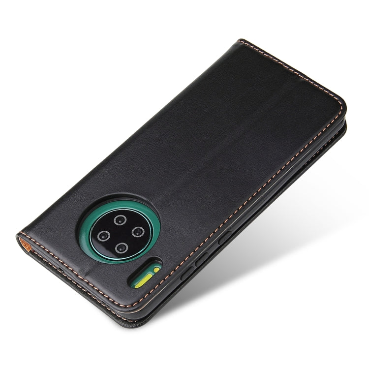 For Huawei Mate 30 Fierre Shann PU Genuine Leather Texture Horizontal Flip Leather Case with Holder & Card Slots & Wallet