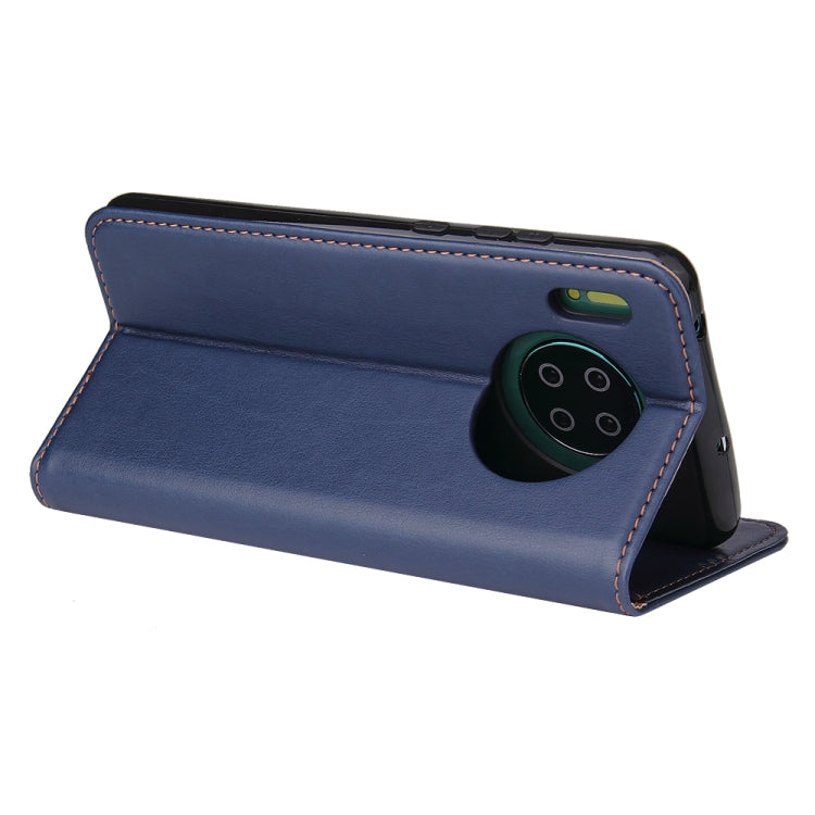 For Huawei Mate 30 Fierre Shann PU Genuine Leather Texture Horizontal Flip Leather Case with Holder & Card Slots & Wallet