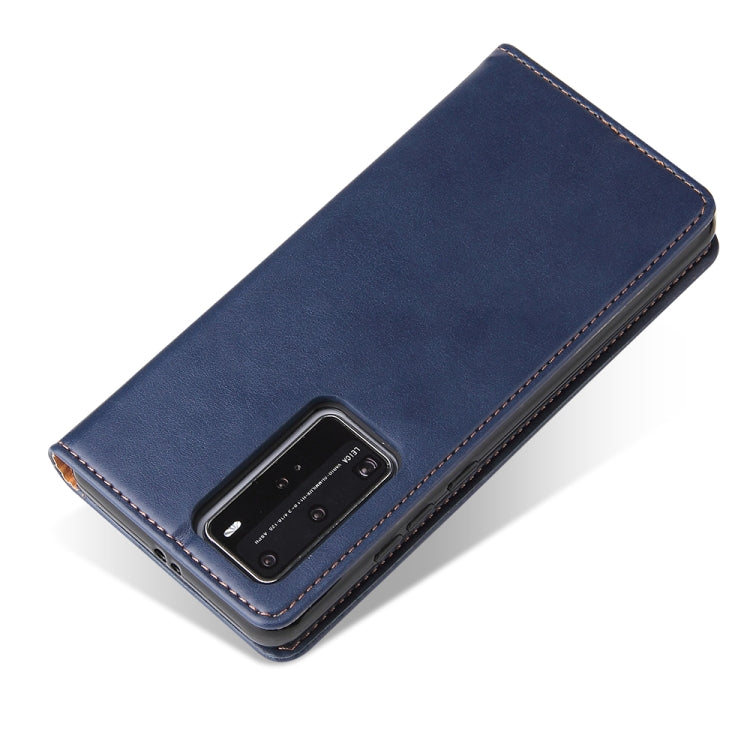 For Huawei P40 Pro Fierre Shann PU Genuine Leather Texture Horizontal Flip Leather Case with Holder & Card Slots & Wallet