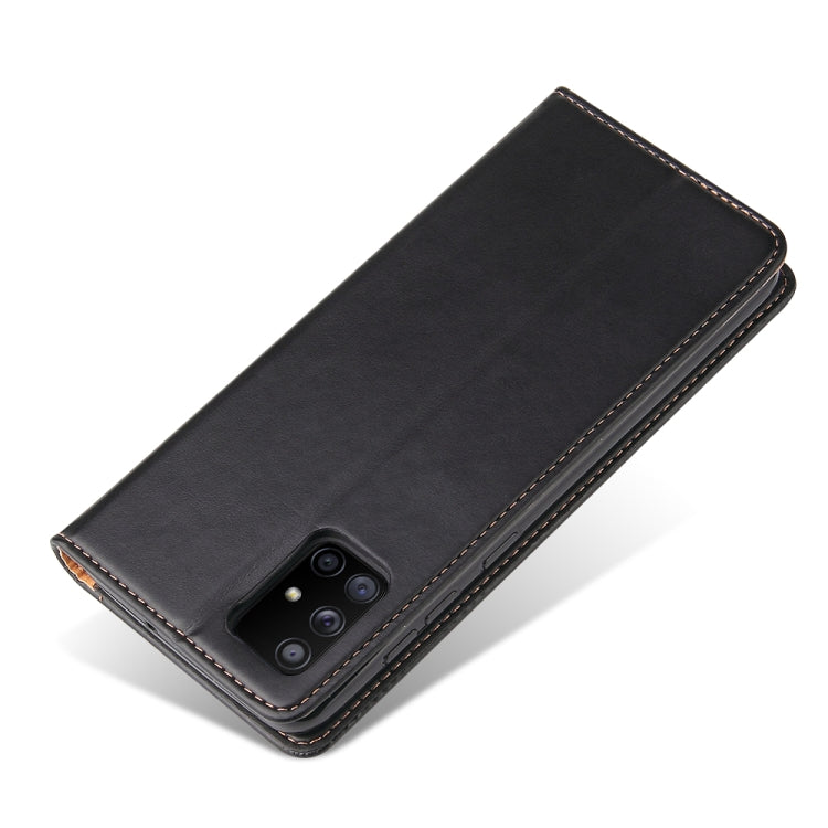 For Galaxy A51 / M40s Fierre Shann PU Genuine Leather Texture Horizontal Flip Leather Case with Holder & Card Slots & Wallet