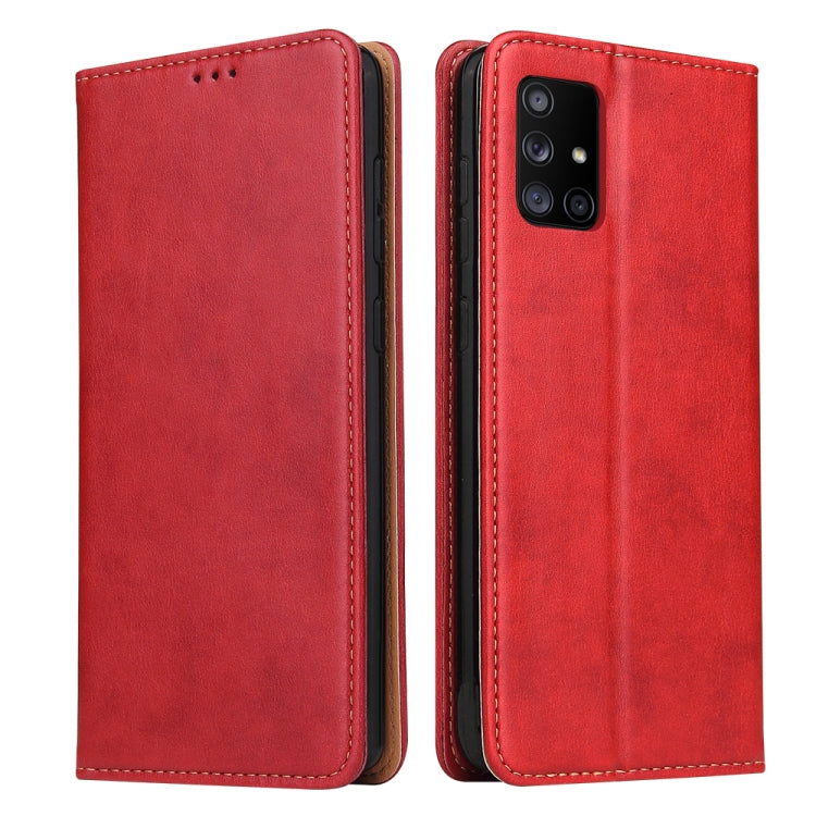 For Galaxy A51 / M40s Fierre Shann PU Genuine Leather Texture Horizontal Flip Leather Case with Holder & Card Slots & Wallet