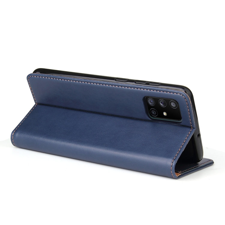 For Galaxy A51 / M40s Fierre Shann PU Genuine Leather Texture Horizontal Flip Leather Case with Holder & Card Slots & Wallet