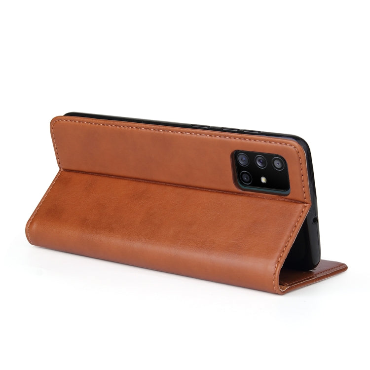 For Galaxy A51 / M40s Fierre Shann PU Genuine Leather Texture Horizontal Flip Leather Case with Holder & Card Slots & Wallet