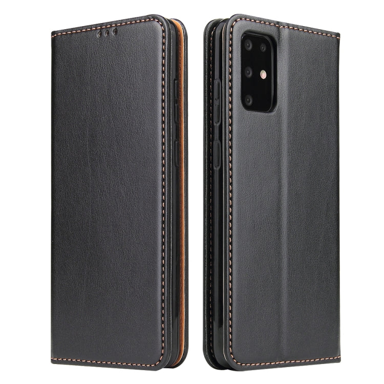 For Galaxy S20 Fierre Shann PU Genuine Leather Texture Horizontal Flip Leather Case with Holder & Card Slots & Wallet