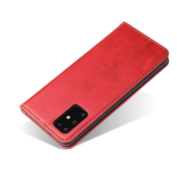 For Galaxy S20 Fierre Shann PU Genuine Leather Texture Horizontal Flip Leather Case with Holder & Card Slots & Wallet