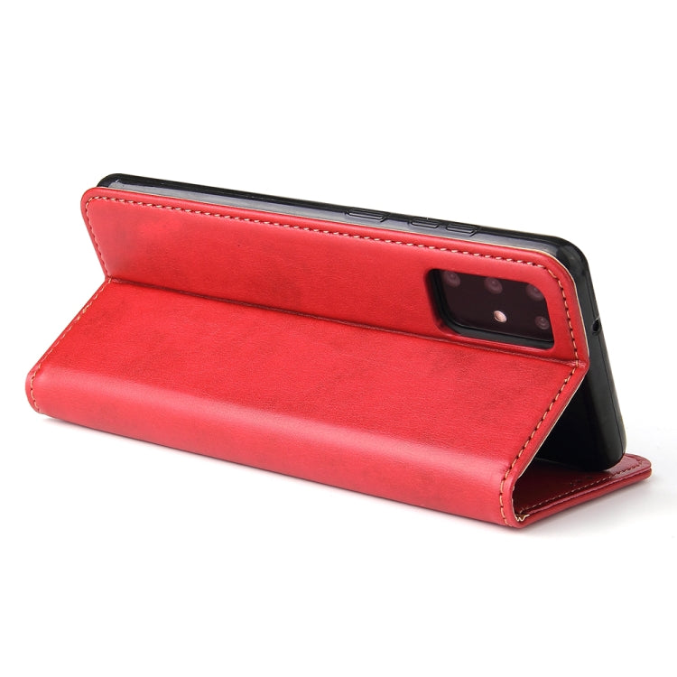 For Galaxy S20 Fierre Shann PU Genuine Leather Texture Horizontal Flip Leather Case with Holder & Card Slots & Wallet