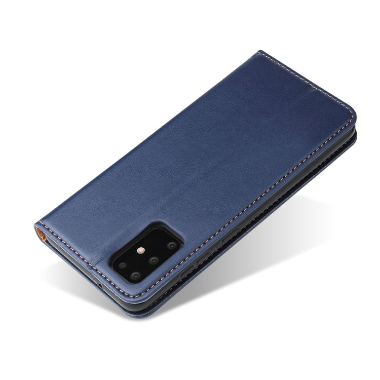 For Galaxy S20 Fierre Shann PU Genuine Leather Texture Horizontal Flip Leather Case with Holder & Card Slots & Wallet