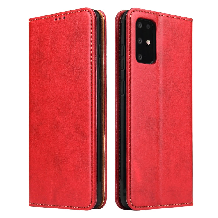 For Galaxy S20+ Fierre Shann PU Genuine Leather Texture Horizontal Flip Leather Case with Holder & Card Slots & Wallet