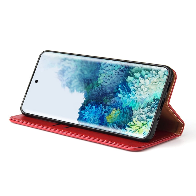 For Galaxy S20+ Fierre Shann PU Genuine Leather Texture Horizontal Flip Leather Case with Holder & Card Slots & Wallet